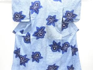 アンティーク　有松鳴海本絞り　蘭模様着物